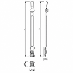 MASTER 1114.1 - Limitatore di apertura per finestre a vasistas SIMPLE PLUS in acciaio inox