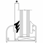 COMPLASTEX 00UP2 - Guarnizione vetro interna 2 mm nera in pvc rotolo da 400 m