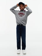 Jeans straight fit con bandierina ricamata