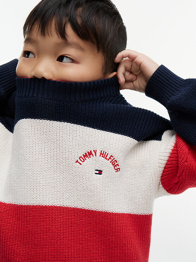 Pullover a righe color block