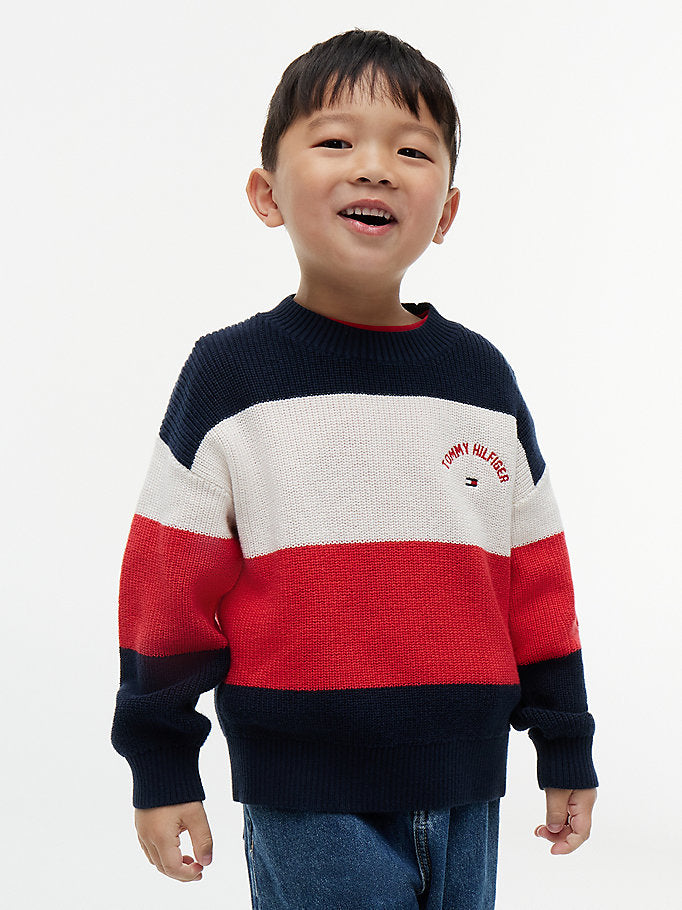 Pullover a righe color block