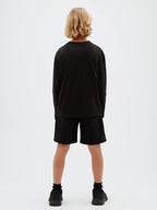 T-shirt a maniche lunghe con logo bambino