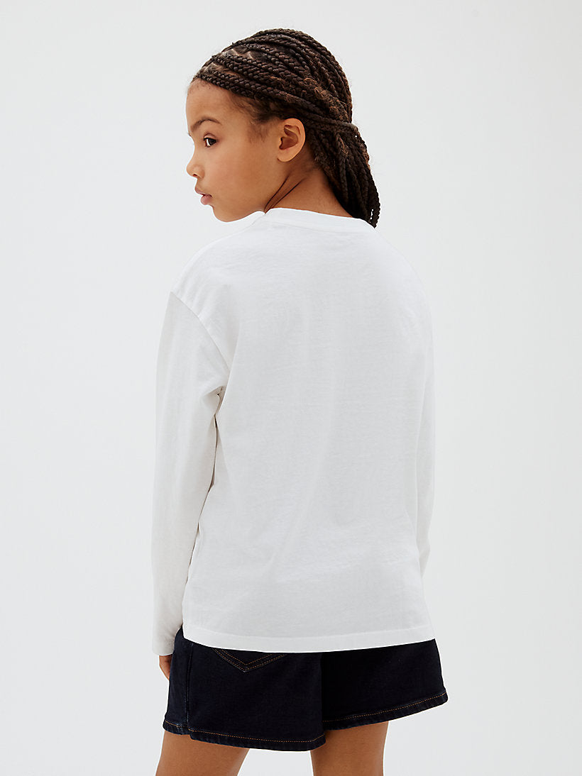 T-shirt a maniche lunghe con logo bambino