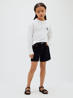 T-shirt a maniche lunghe con logo bambino