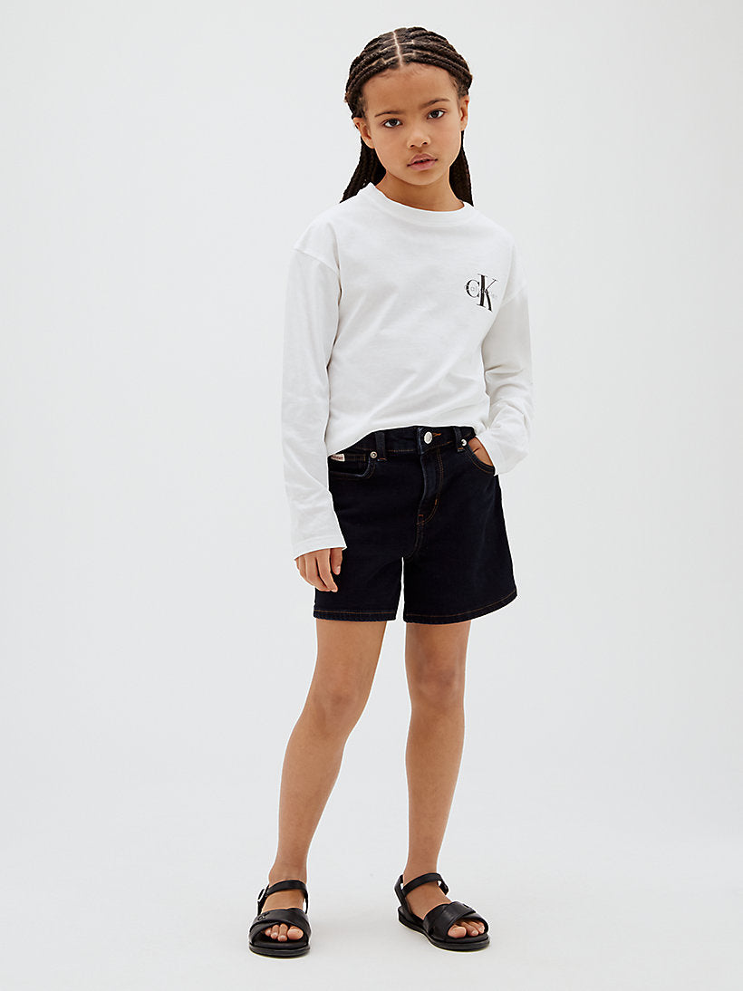 T-shirt a maniche lunghe con logo bambino