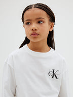 T-shirt a maniche lunghe con logo bambino