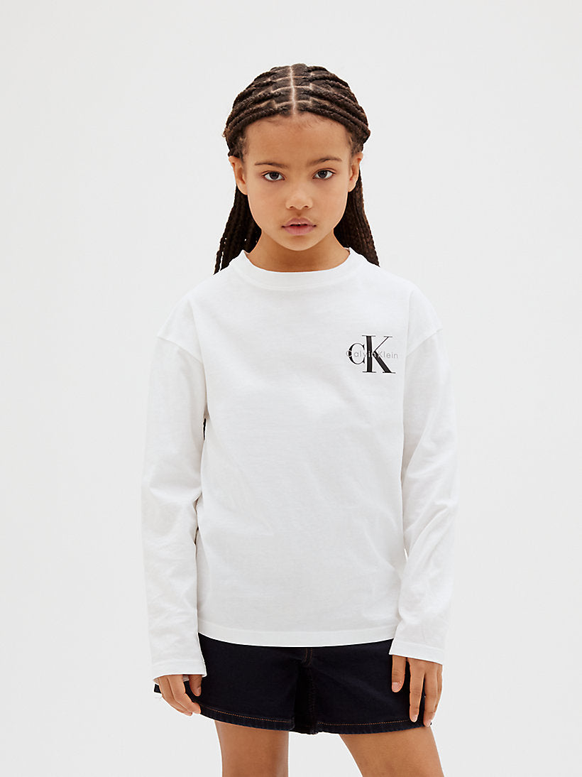T-shirt a maniche lunghe con logo bambino