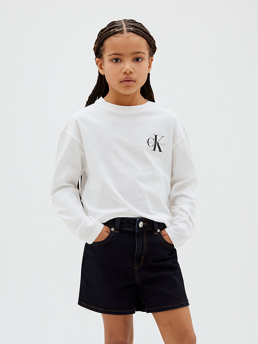 T-shirt a maniche lunghe con logo bambino