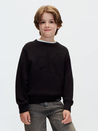 Maglione bambino in maglia con logo