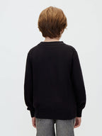 Maglione bambino in maglia con logo