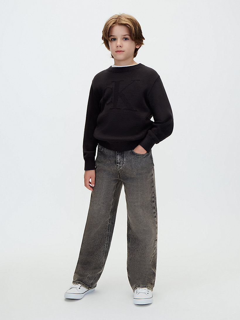 Maglione bambino in maglia con logo