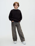 Maglione bambino in maglia con logo