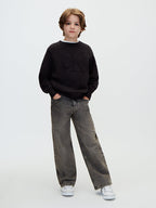 Maglione bambino in maglia con logo