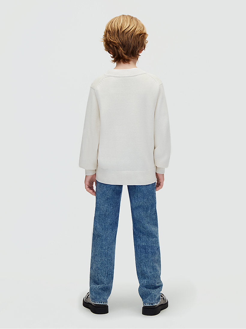Maglione bambino in maglia con logo