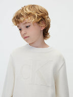 Maglione bambino in maglia con logo