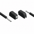 OMEC 6040 - Kit deviatori alto/basso nero per maniglione antipanico