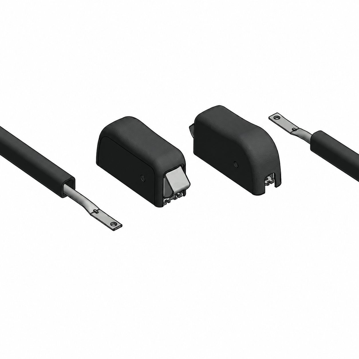 OMEC 6040 - Kit deviatori alto/basso nero per maniglione antipanico