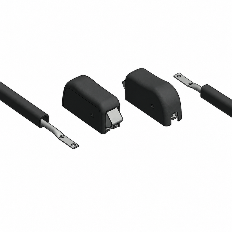 OMEC 6040 - Kit deviatori alto/basso nero per maniglione antipanico