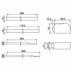 OMEC 6040 - Kit deviatori alto/basso nero per maniglione antipanico